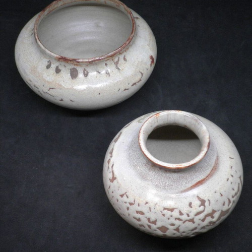 Decorative ceramic set used signed "At 84"