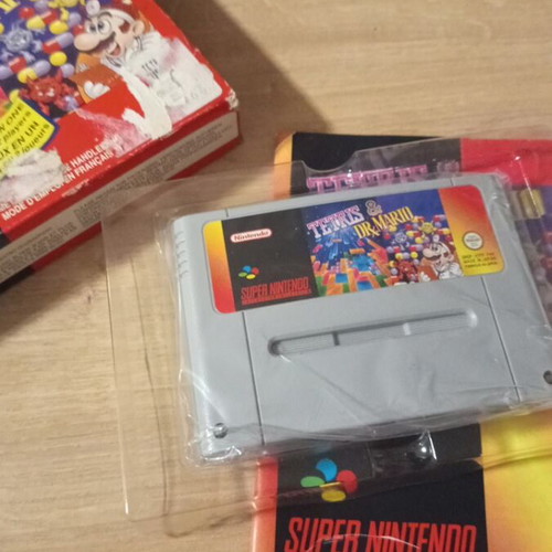 Tetris & Dr. Mario SNES game new