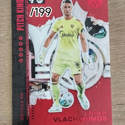 2025-26 Odysseas Vlachodimos Panini Pitch Kings La Liga red card /199