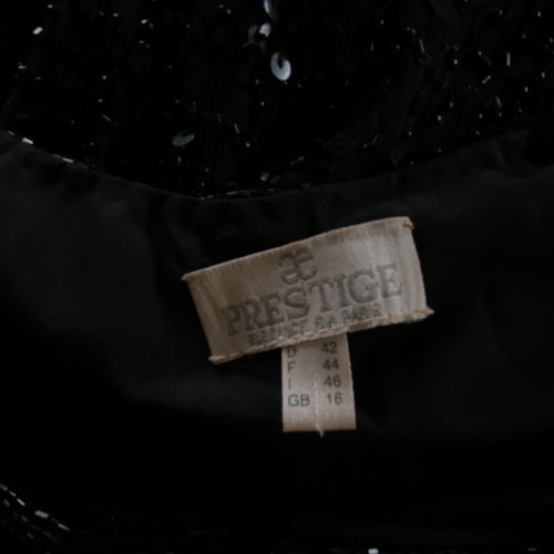 Prestige long black dress with sequins and open back new