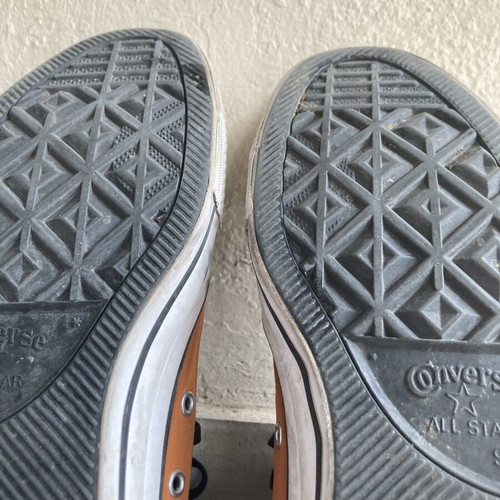 Converse All Star Hi Zip casual shoes used, size 43, orange and black