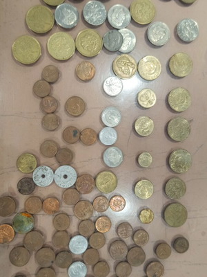 Greek and Cypriot coins used collection