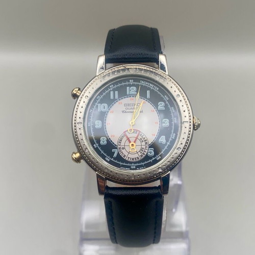 Seiko 8M25-8000 Dancing Hands quartz chronograph watch used