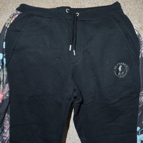 Men's tracksuit like new, black with multicolor details, size M