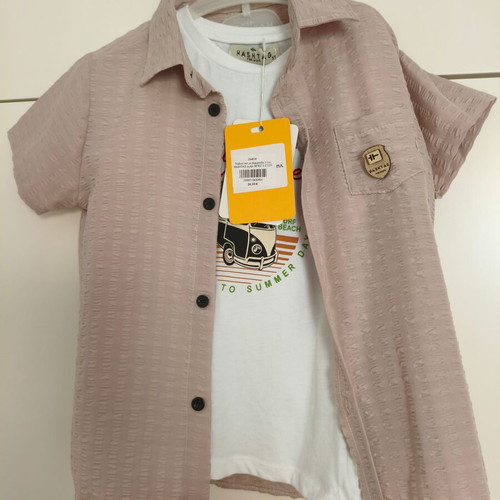 Hashtag boys' set new, with tags, green and beige