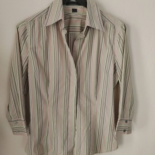 Express Design Studio women's striped shirt like new, beige and pink