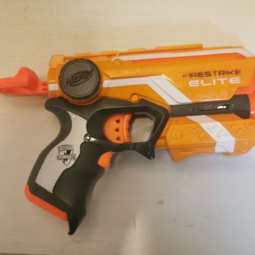 Modified Nerf Fire Strike Blaster used