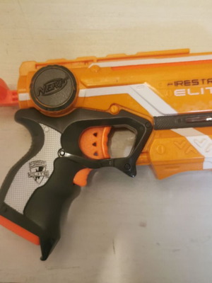 Modified Nerf Fire Strike Blaster used