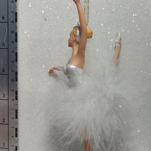 Feather ballerina hanging ornament
