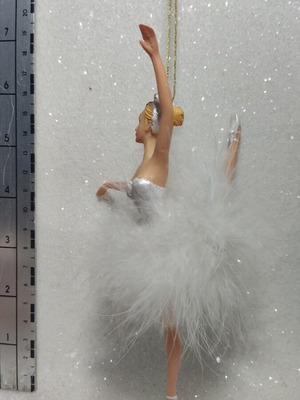 Feather ballerina hanging ornament