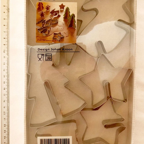 IKEA Christmas cookie cutters set used, 4 sizes
