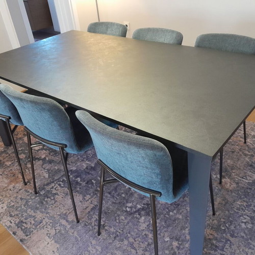 Italian Bontempi Cruz dining table with synthetic stone surface, new