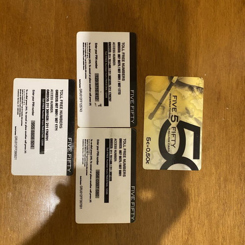 Phone cards like new, set of 3 different