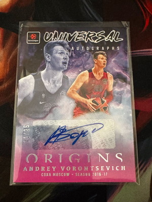 Panini Origins Euroleague Andrey Vorontsevich Universal Pink Auto /25