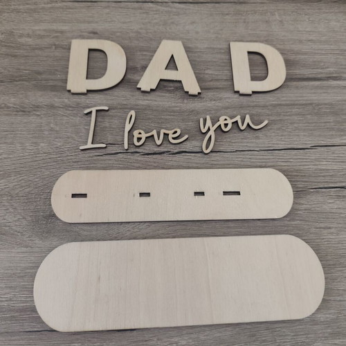 Wooden decorative stand Dad - I love you, new