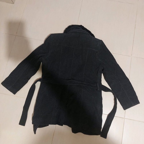 Women's half coat used, black, size S