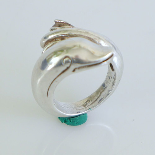 Dolphin ring used, silver 925 No.18