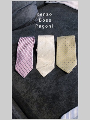 Silk branded ties like new, set of 3