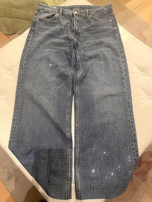 Zara jeans with rhinestones like new, size L 40 12