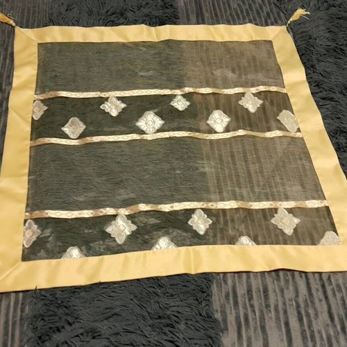 Rotonda set handmade crocheted with gold thread new