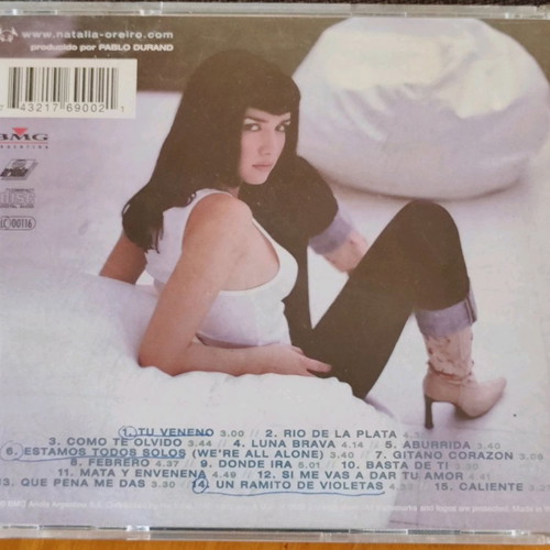 Tu veneno Natalia Oreiro CD like new