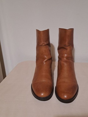 Tsakiris Mallas women's leather ankle boots used, size 41, brown