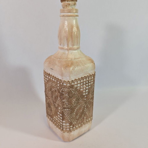 Decorative bottle handmade 25cm used