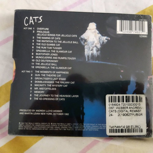 Andrew Lloyd Webber Cats Complete Original Broadway Cast Recording 2CD Deluxe Edition new