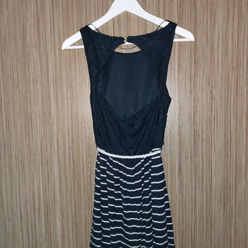 Nautical summer dress used, blue, size M