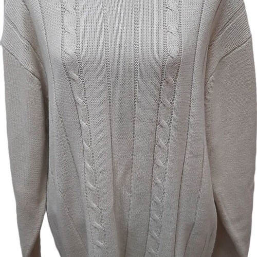 Vintage white hand-knitted sweater like new, size 116 cm