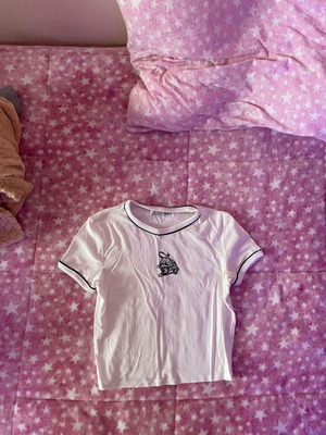 Women's black and white short-sleeve top size L excellent condition