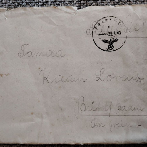 Feldpost Letter 1942 with Envelope from Eastern Front, authentic