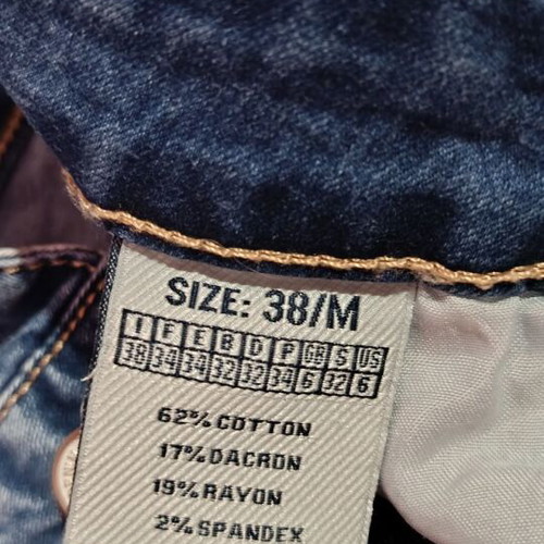 Denim salopette M with star pattern and adjustable straps