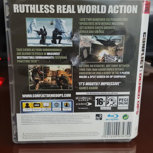 Conflict Denied Ops PS3 game with manual