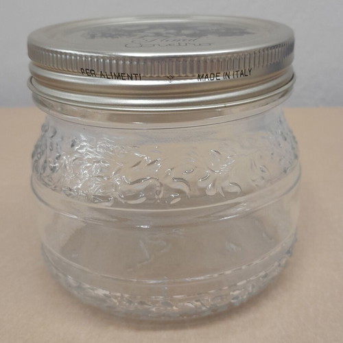 Set of 3 glass storage jars with metal lids 500gr new