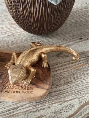 Gouden Lizard gold hagedis decoration like new