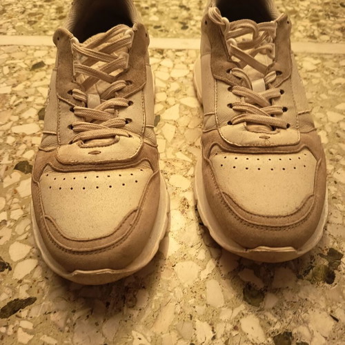 La Martina sneakers used, size 41, beige and white