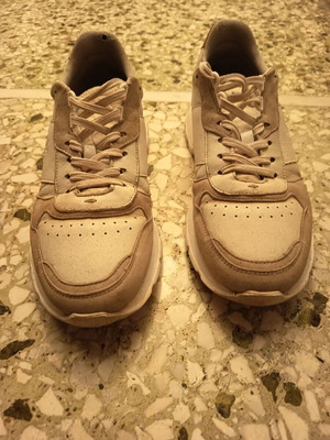 La Martina sneakers used, size 41, beige and white