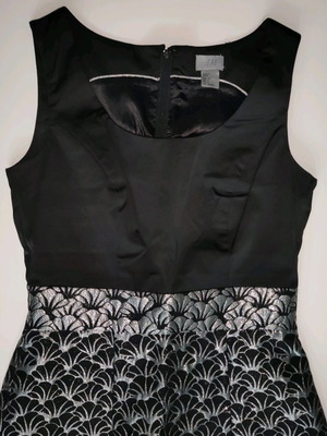 H&M dress used, black with silver details, size 34 - XS