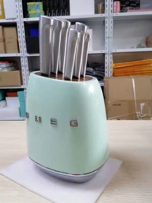 Smeg knife block for 6 kitchen knives new