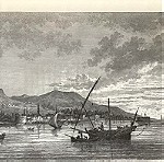  Το λιμάνι της Χίου ξυλογραφια. 29x24cm