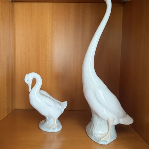 Nao by Lladró set of 2 goose figurines like new