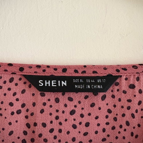 Pink crop blouse like new, Shein, size XL, pink