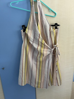 Linen mini dress ASOS like new, colorful, size XL