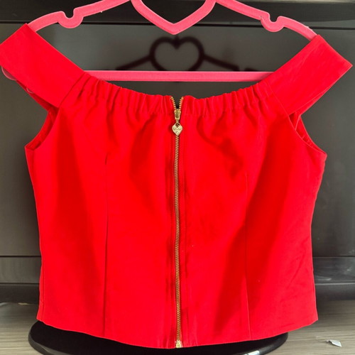 Lui E Lei blouse red new, size large