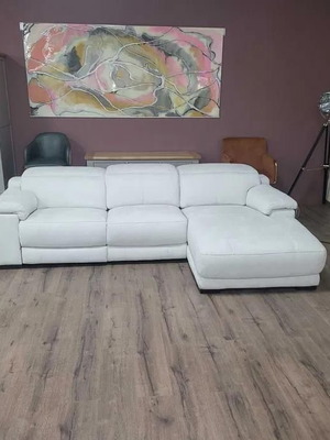 Γωνιακός καναπές Laurence από ύφασμα νέος με ηλεκτρικό μηχανισμό χαλάρωσης
