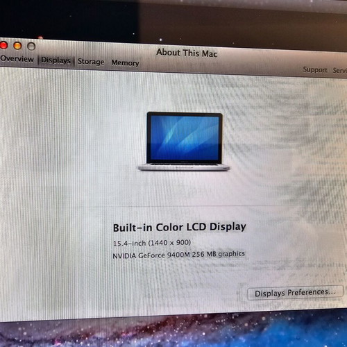 MacBook Pro 15.4" Mid 2009 used, 2.66GHz Core 2 Duo, 4GB RAM, 320GB HDD no battery