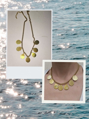 Golden Treasures summer gold stainless steel necklace new