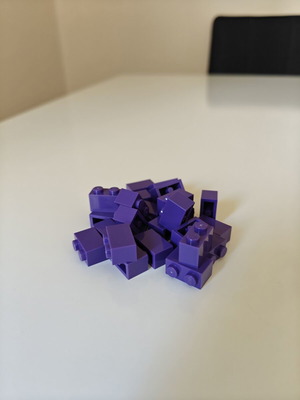 Lego 1×2 τουβλάκια μωβ πακέτο 24 σαν καινούργια
