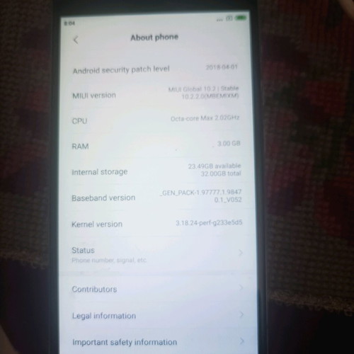 Redmi 4 cell phone used with new battery